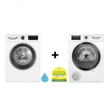 (BUNDLE) BOSCH WGA14400SG Front Load Washing Machine(9kg)(Water Efficiency Class 4) + BOSCH WTH85008SG Heat pump tumble dryer (8kg)(Energy Efficiency: 5 Ticks)